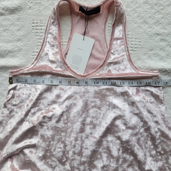 NWT- Workhall Velvet Sleeveless Lace  Trim Tank top - Picture 8 of 9